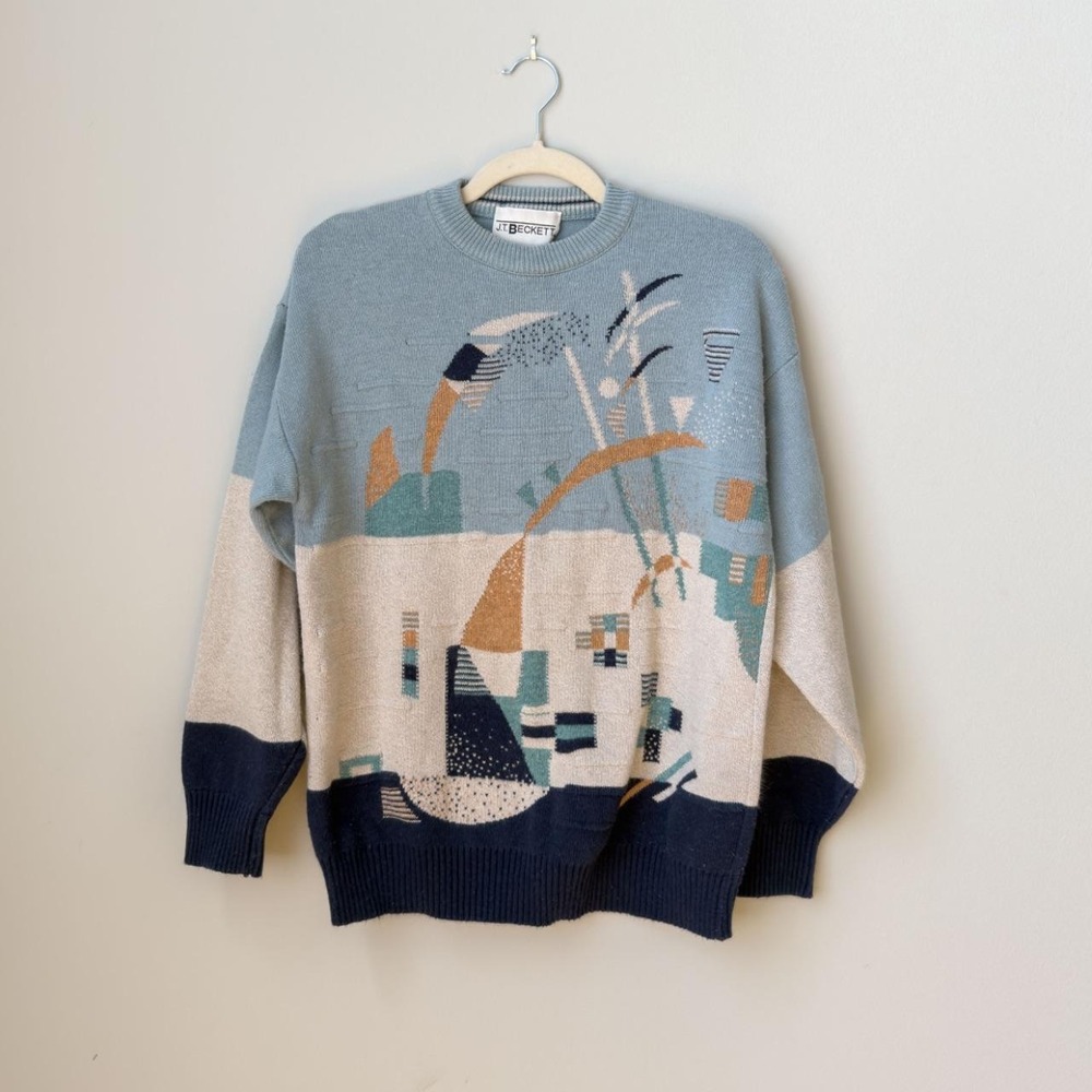Vintage Abstract 80s Sweater Cotton JT Beckett